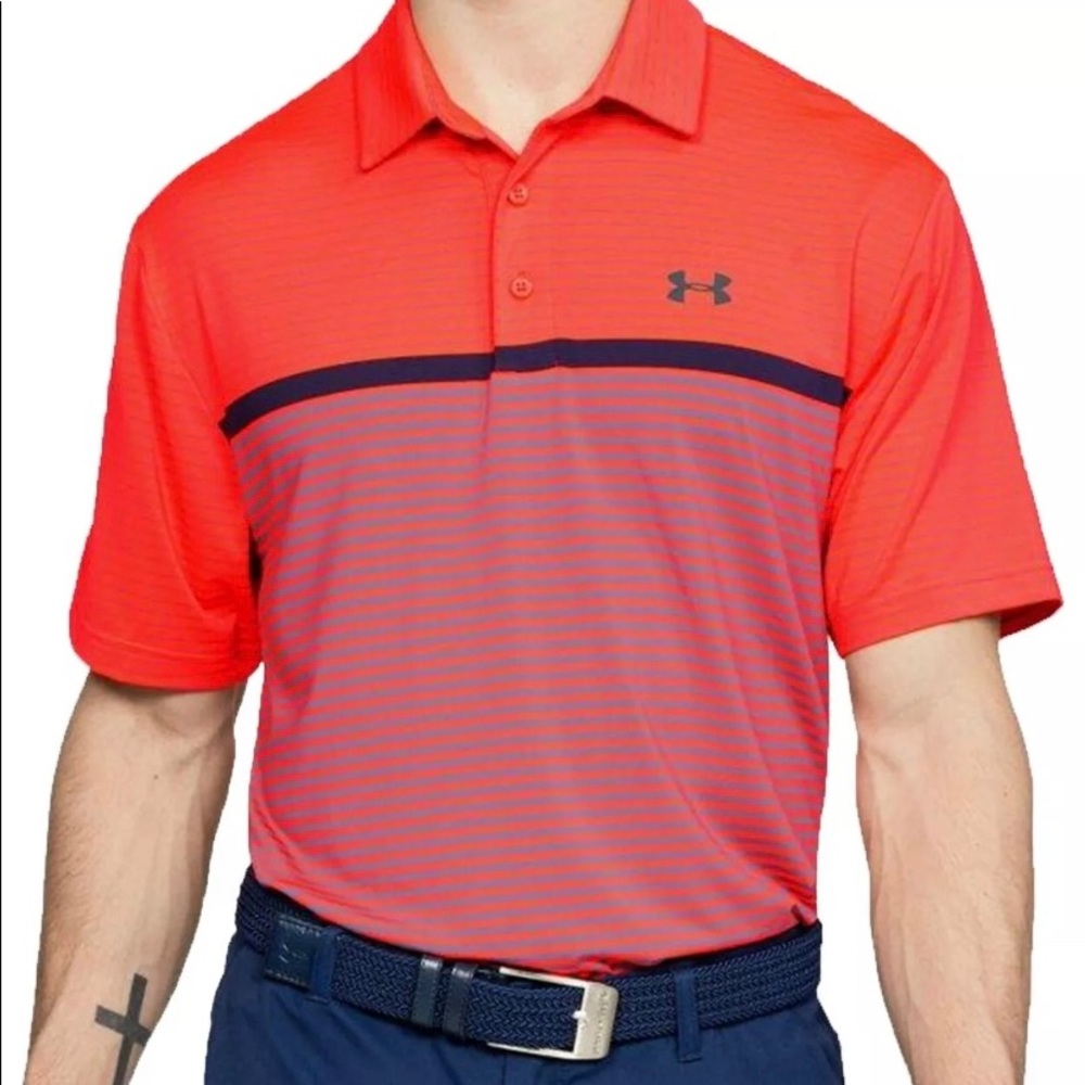 COPY - Under Armour Playoff Mens Golf Polo Shirt - Coral